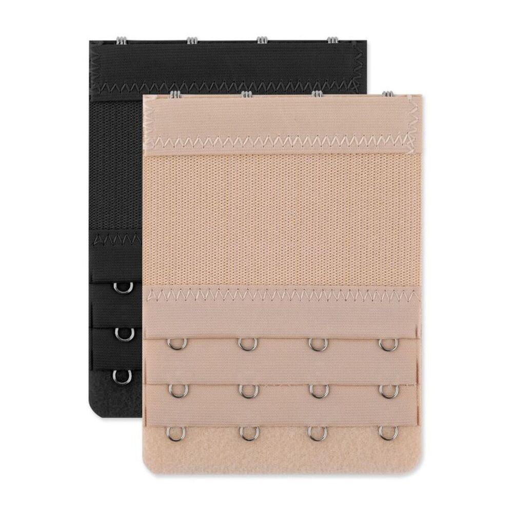 2pcs Bra Strap Extenders Set 3 Rows Elastic Bra Extensions 4-hooks